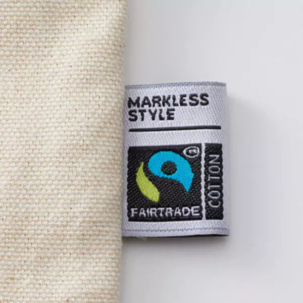 RE SPECTRUM フェアトレードトート L|Typography Logo(ナチュラル×アースカラーセンターロゴ)