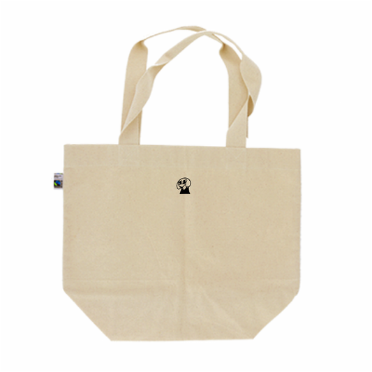 RE SPECTRUM フェアトレードトート L|Typography Logo(ナチュラル×ロゴ)