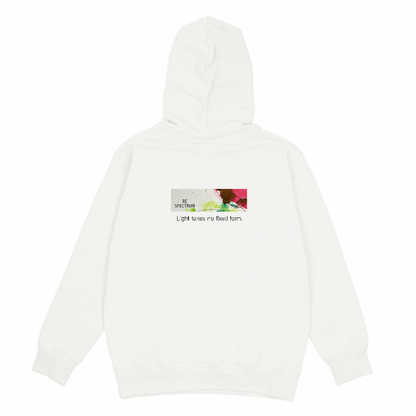 RE SPECTRUM オーガニックパーカー｜Back Patch Art（ホワイト×ピンク）