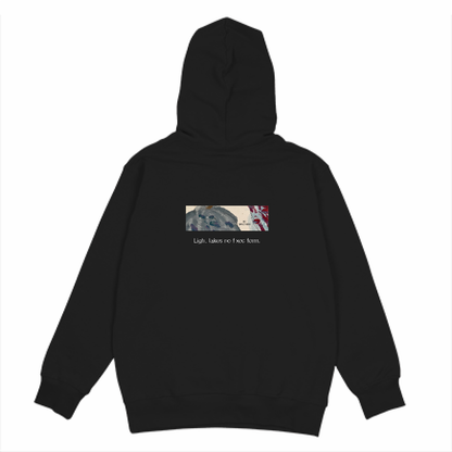 RE SPECTRUM オーガニックパーカー｜Back Patch Art（ブラック×アースカラーロゴサイド）