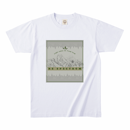 RE SPECTRUM オーガニックTシャツ　ホワイト｜Hidaka Mountains Organic T-Shirt