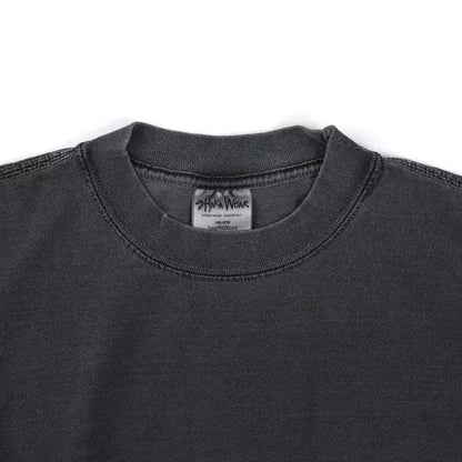 RE SPECTRUM アートTシャツ｜Drop Shoulder Patch（オートミール×ピンク／SHAKA WEAR）