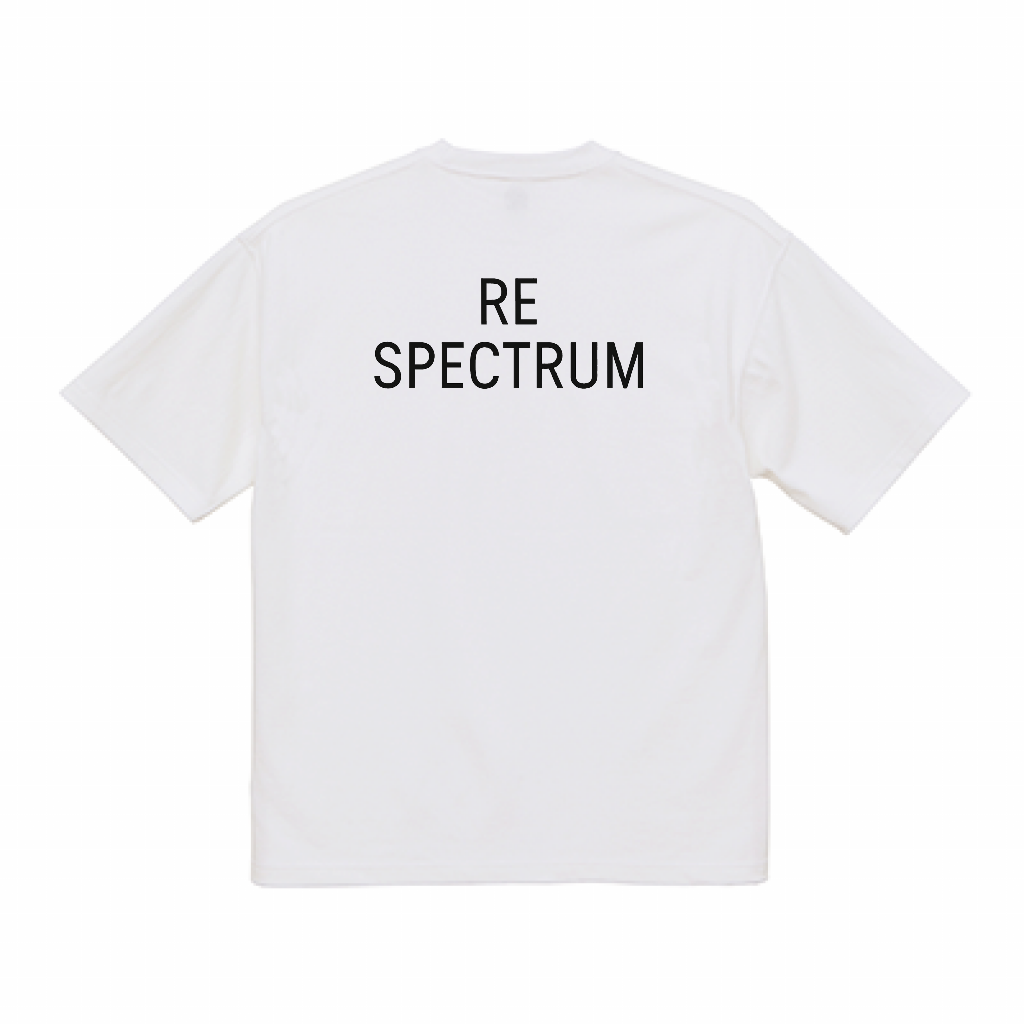 RE SPECTRUM ロゴTシャツ｜Back Typography（ホワイト）