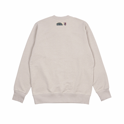 RE SPECTRUM オーガニックアートスウェット｜Back Patch Art（オートミール×アースカラーサイドロゴ）
