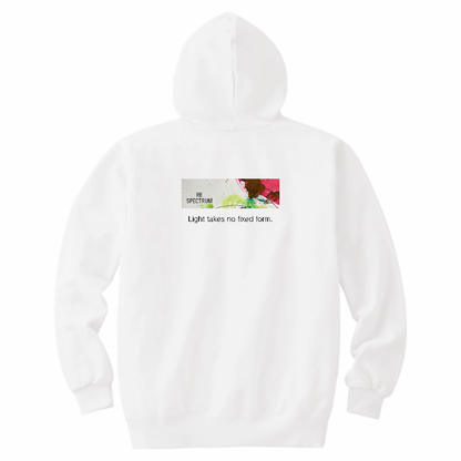 RE SPECTRUM バックプリントフーディー（ホワイト×ピンク）