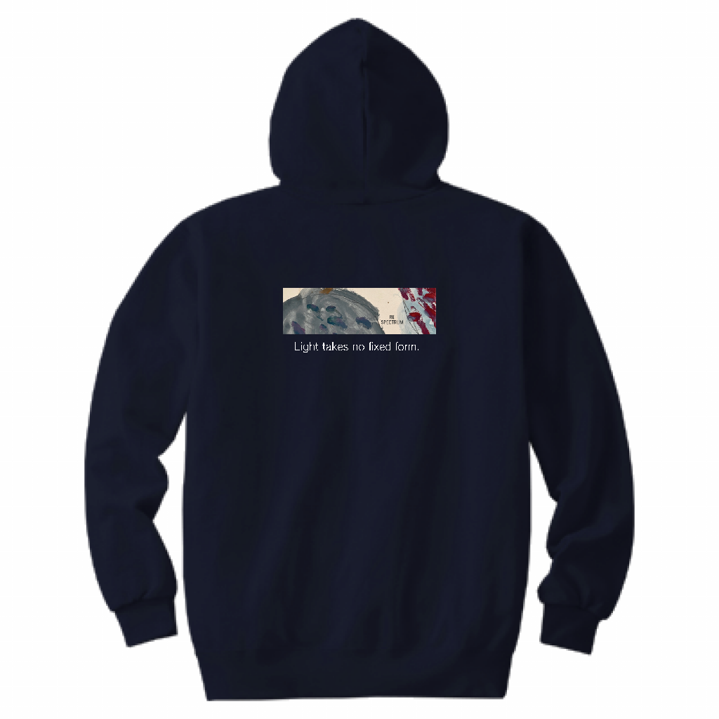 RE SPECTRUM アートパーカー（ネイビー×アースカラー）