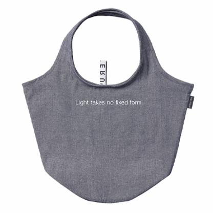 RE SPECTRUM ラウンドトート｜Art & Message （グレー×アースカラー）MOTTERU 再生コットン