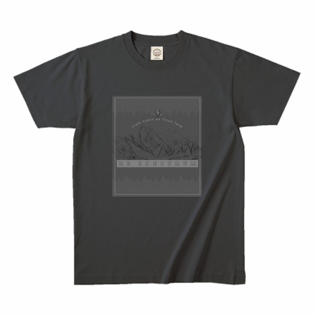 RE SPECTRUM オーガニックTシャツ　ダークグレー｜Hidaka Mountains Organic T-Shirt