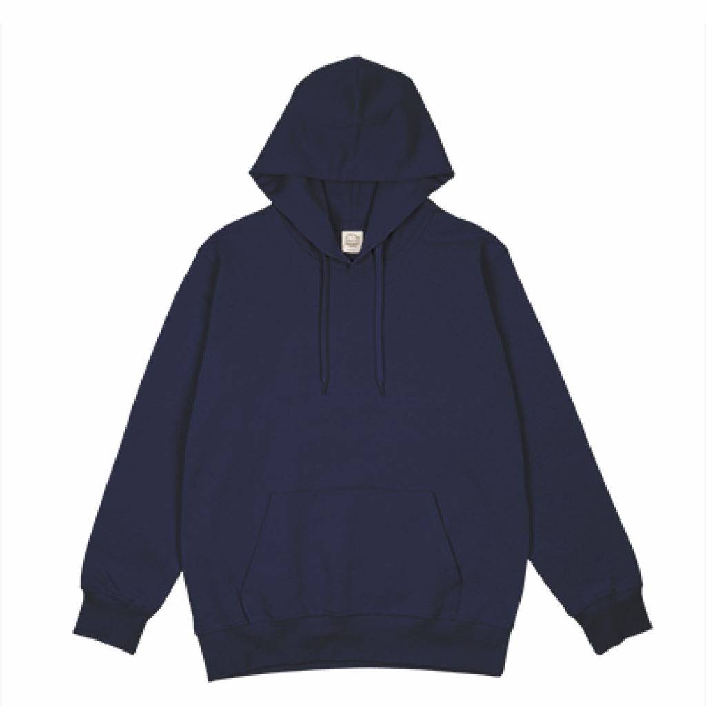 RE SPECTRUM オーガニックパーカー｜Back Patch Art（ネイビー×アースカラーロゴサイド）